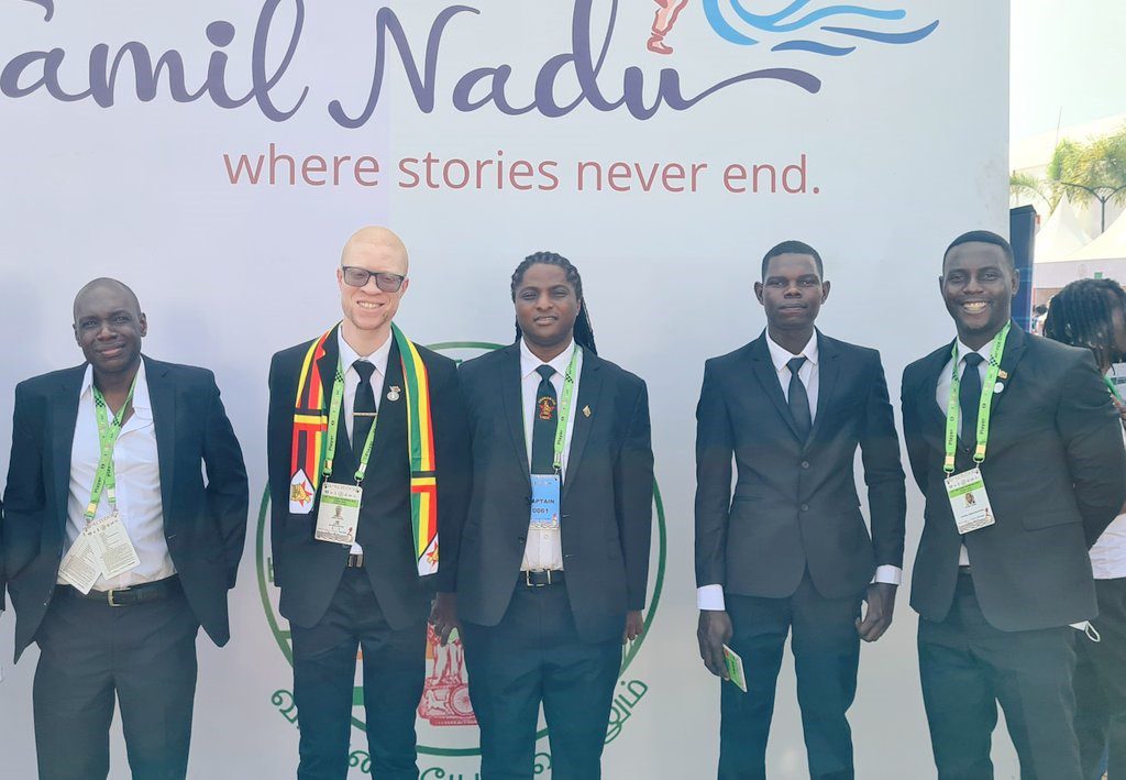 Left to Right: IM Rodwell Makoto, Tapiwa Gora (ZCF Technical Director), Erik Takawira, Zhemba Jemusse, Thabo Elisha.