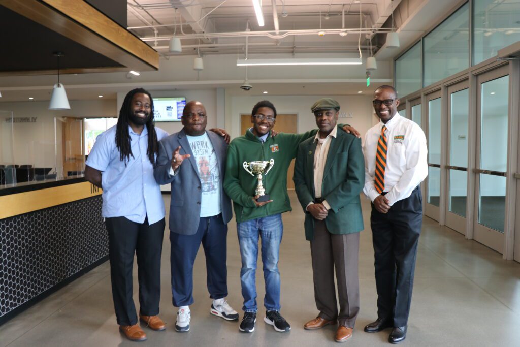 Daniel Buckley (Engineering), Florian Dorleans (FAMU Alumnus), Caleb Parker (Computer Information Systems), Lee Parker (School of Allied Health), Dr. Daaim Shabazz (School of Business & Industry)